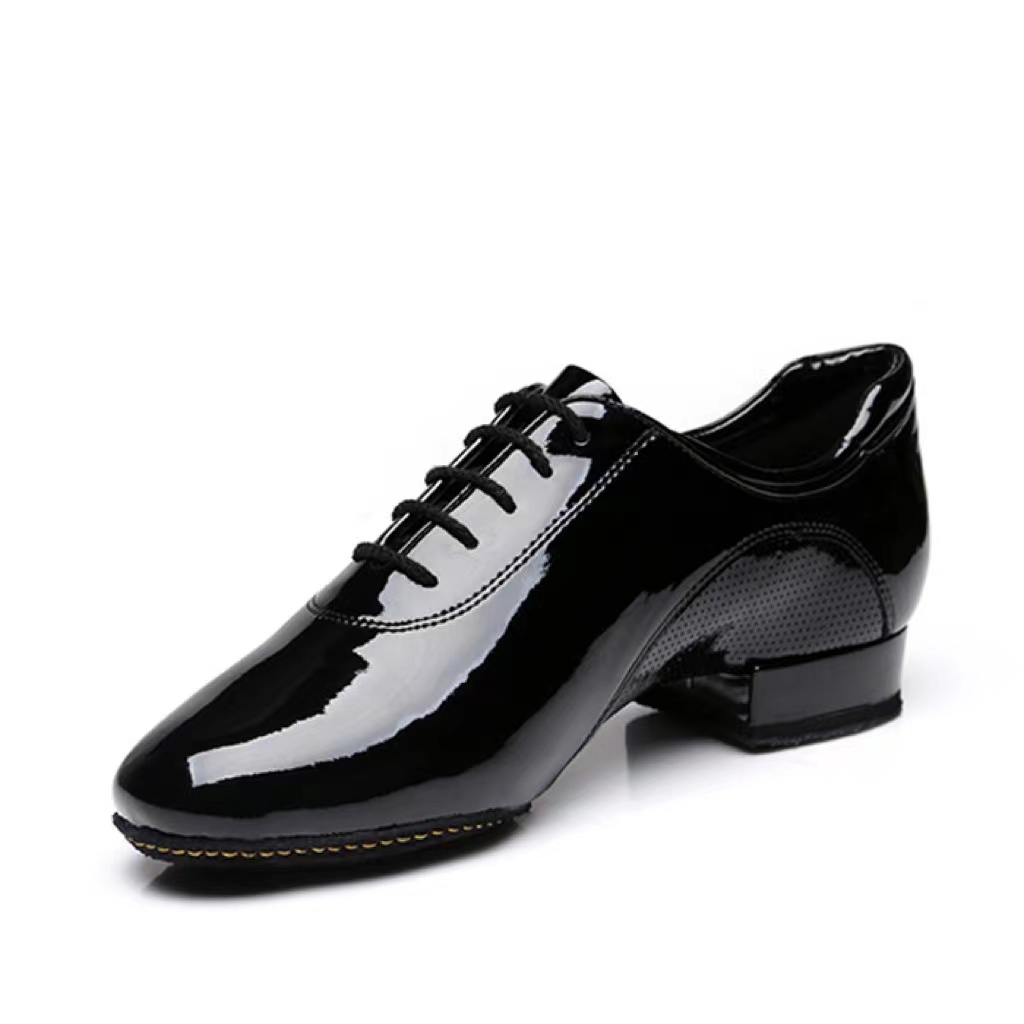 ads男士摩登舞鞋漆皮国标舞华尔兹软底舞蹈鞋比赛拉丁舞鞋