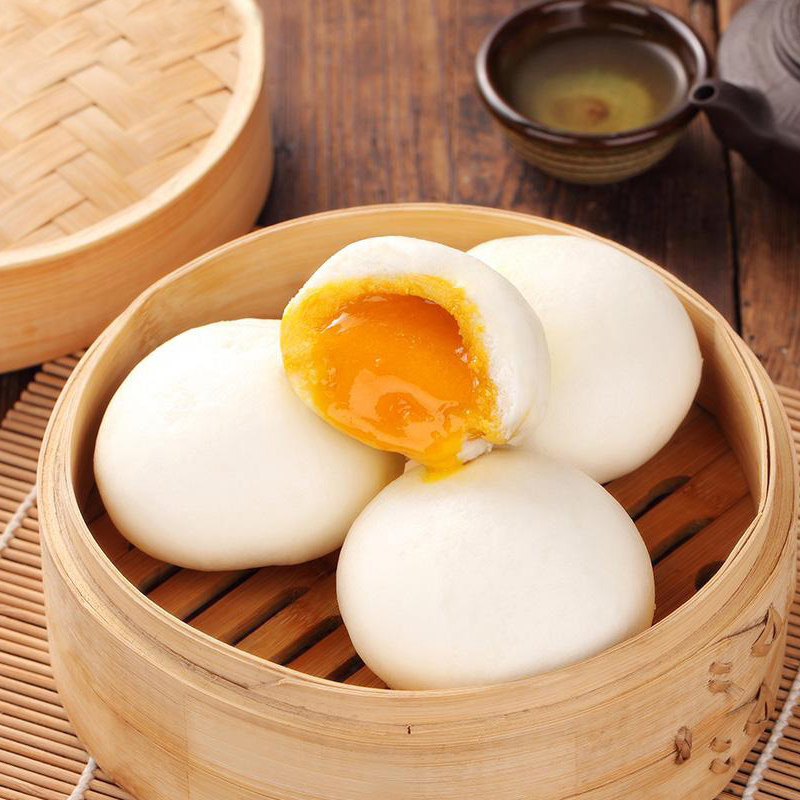 流沙沙包金城广东早茶港式点心蛋黄速冻早餐包点