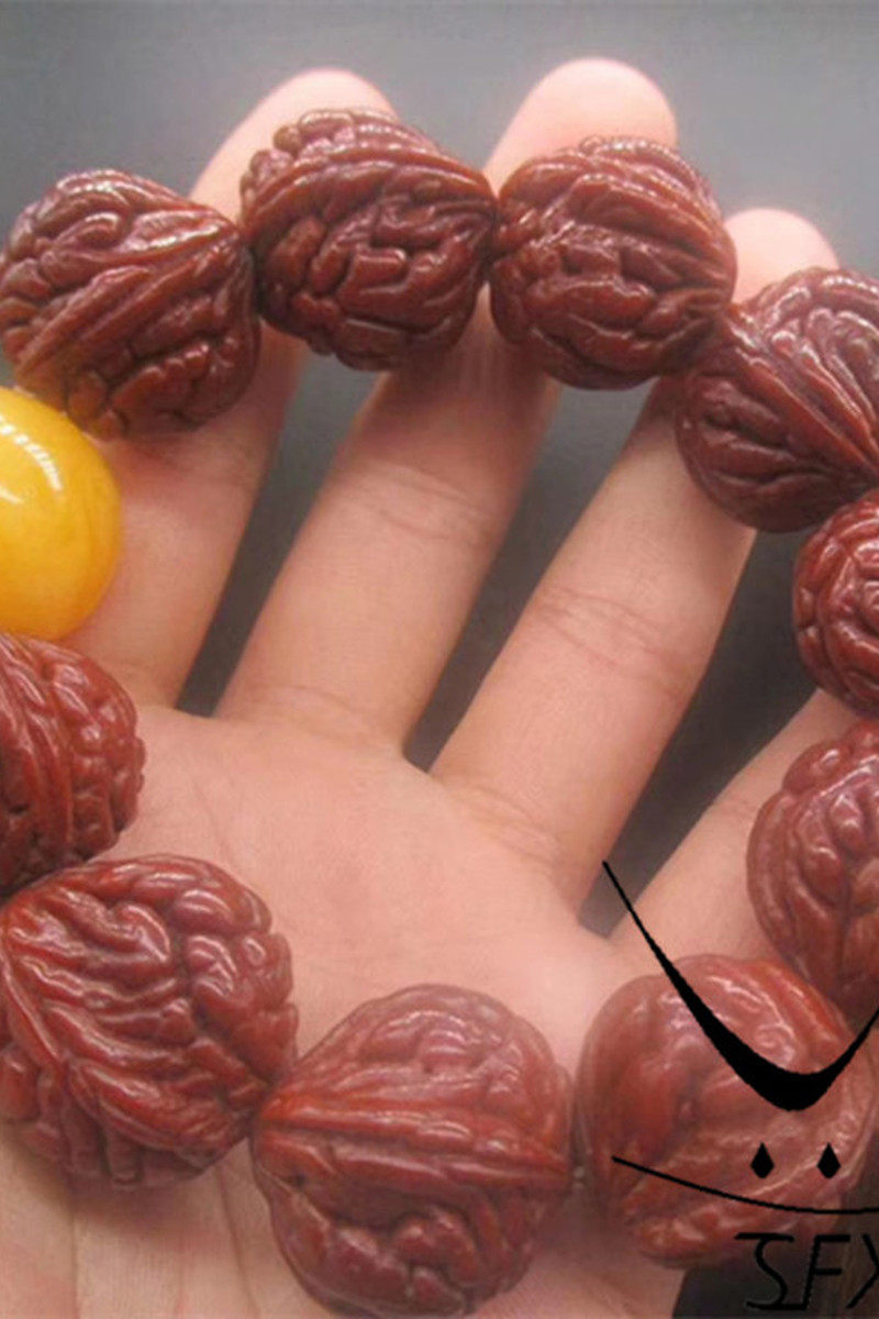 桃核新款手串桃胡手精品纹爆苍龙文玩龙纹霸王龙佛珠