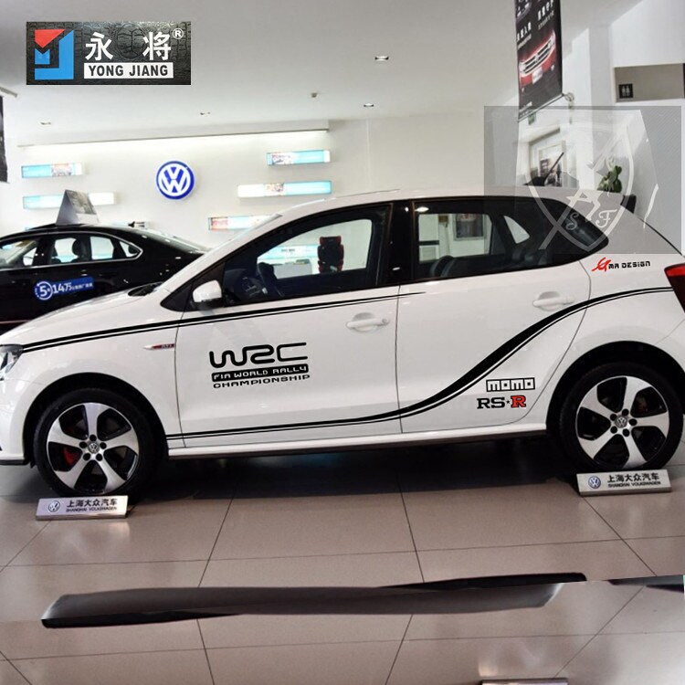 大众polo车贴拉花gti个性汽车贴纸高尔夫车身汽车装饰贴