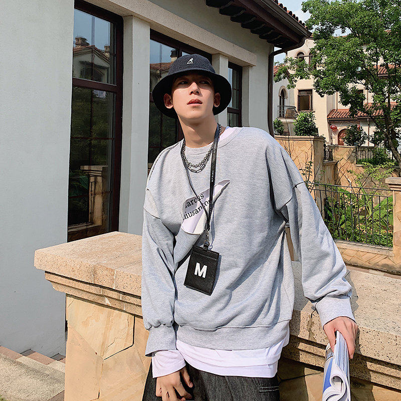 长袖t恤男士卫衣冬季内搭韩版潮流打底衫秋冬款潮牌ins圆领上衣服