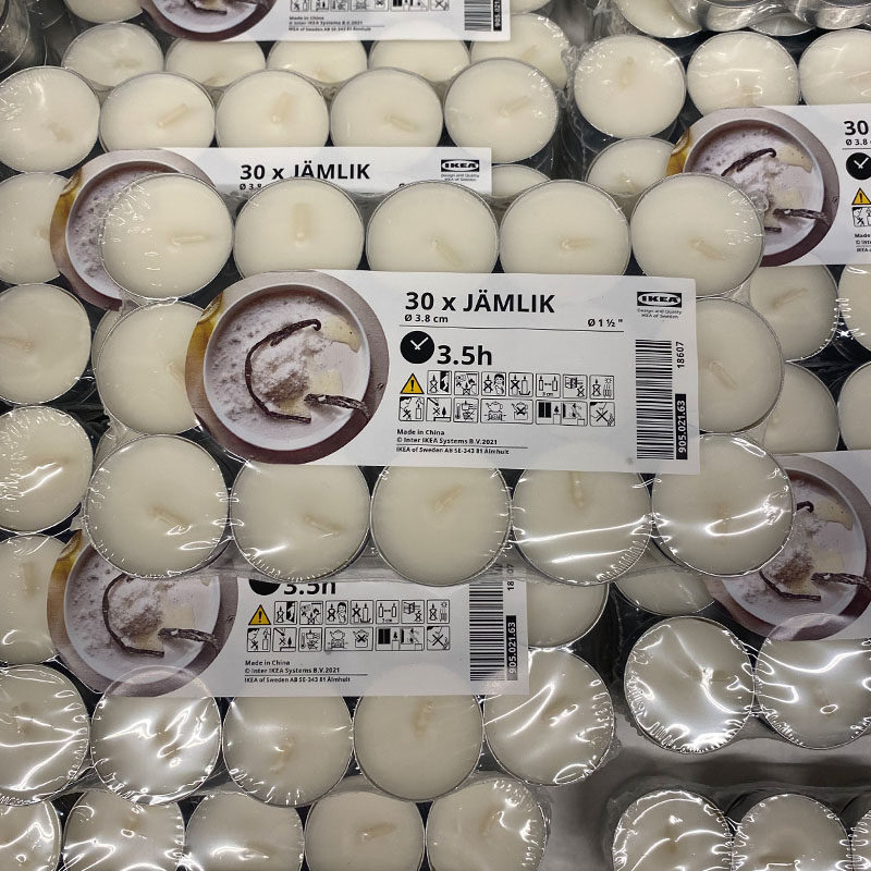 正品ikea宜家西恩恩利小圆圆形蜡烛香薰精油香薰蜡烛