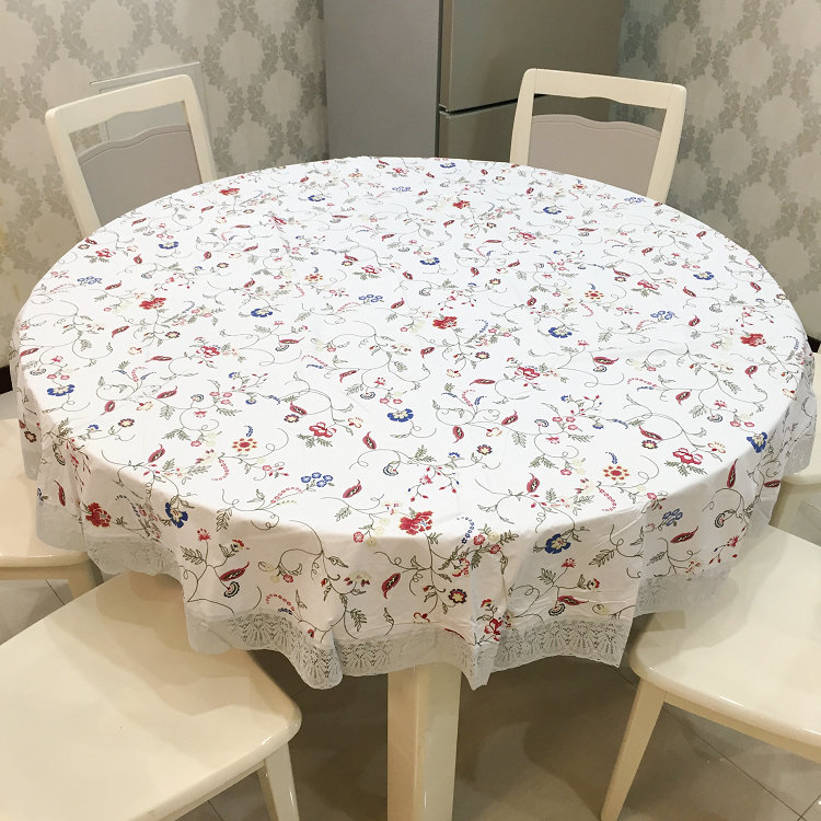 防水大圆桌布圆形餐桌布家用酒店饭店塑料台布免洗防油pvc圆桌布