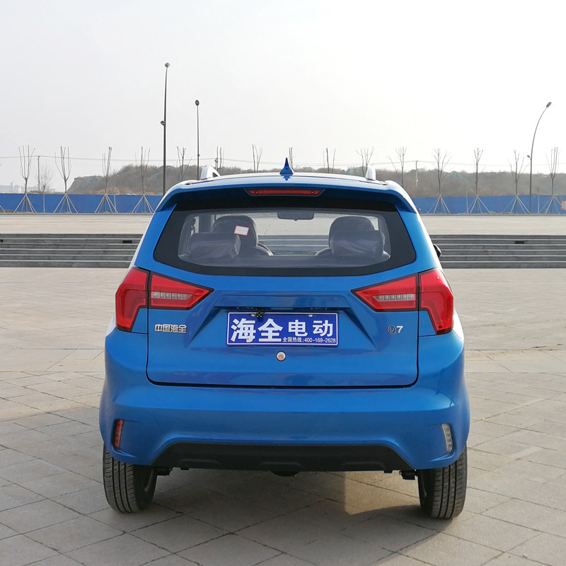 新款海全q7电动汽车成人新能源油电两用铁壳家用电动四轮车