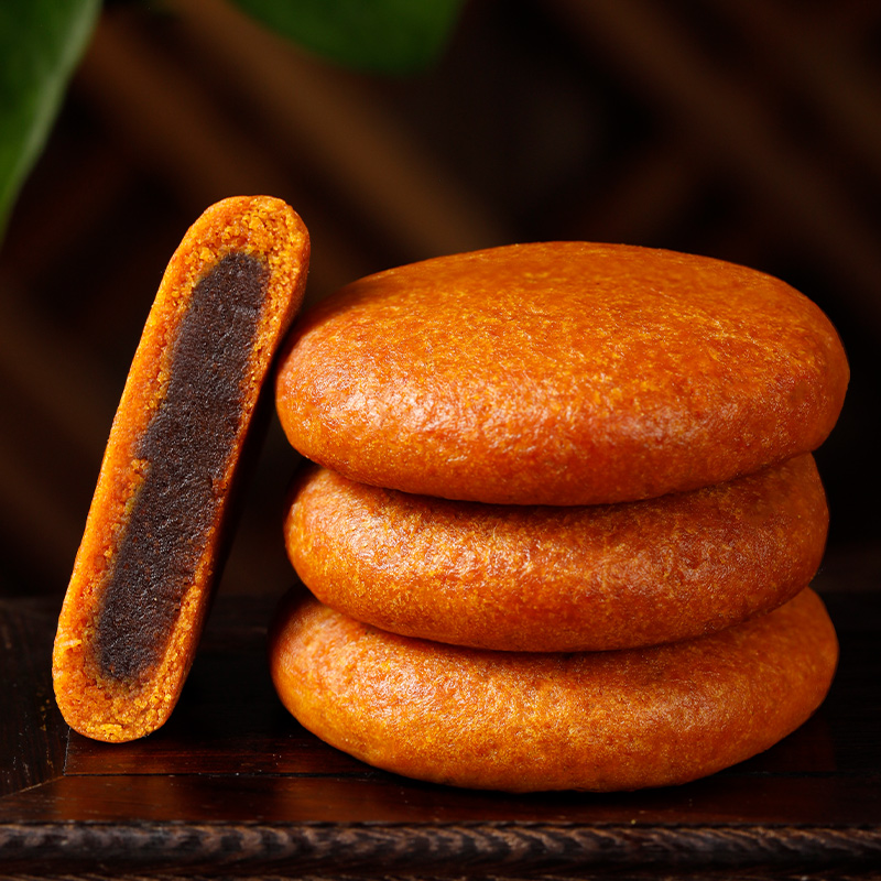 云南特产豆沙小荞三香苦荞月饼荞麦传统老式传统中式糕点