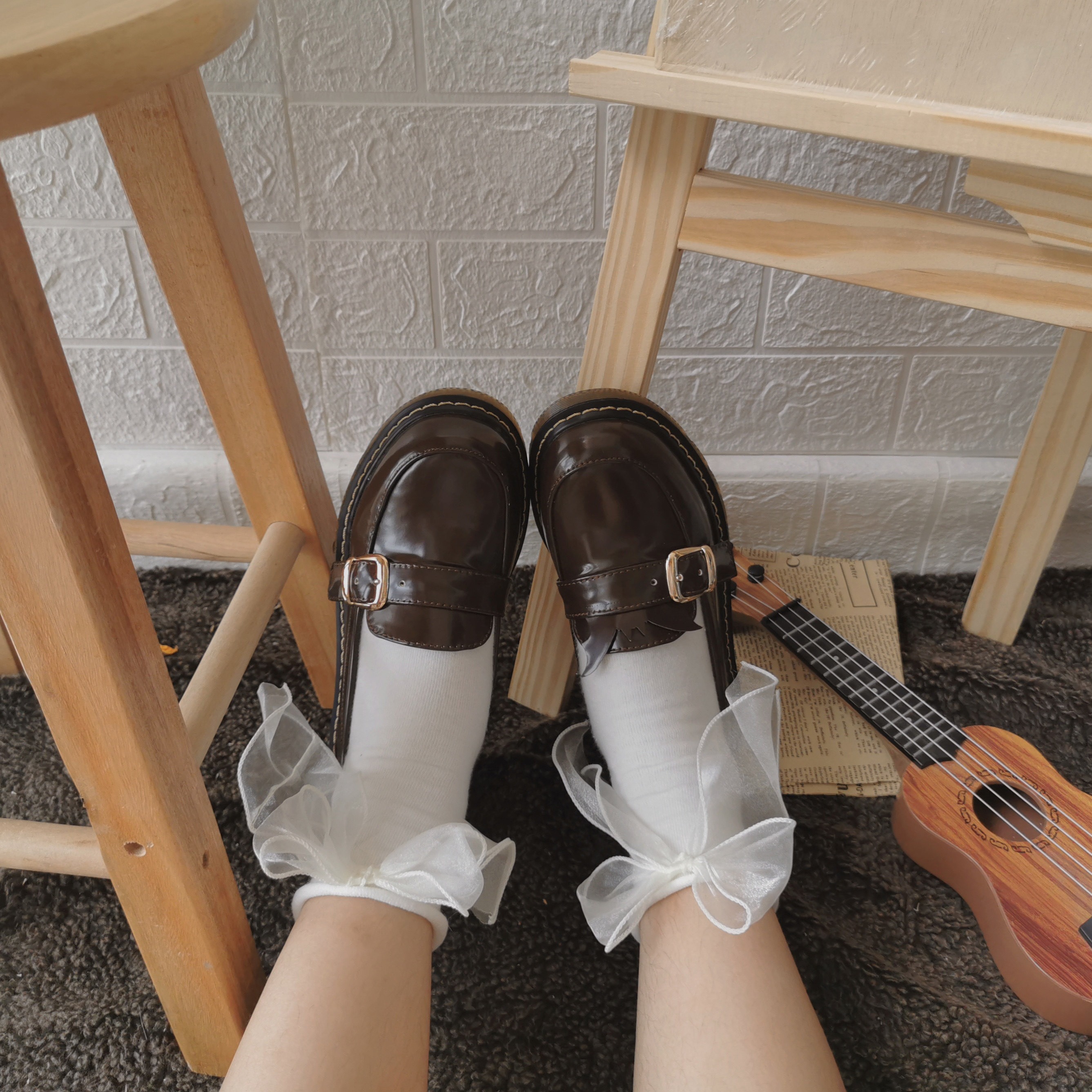 【全款预售】 尤克夜曲贝妮熊原创 jk制服鞋小皮日系女鞋单鞋