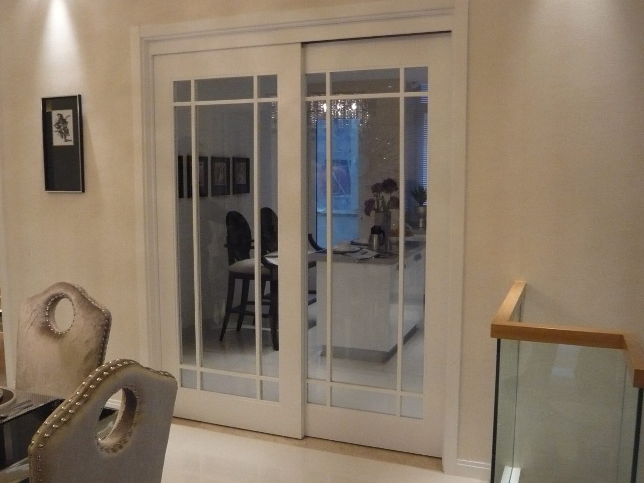 三叶推拉木门室内门卧室谷仓门厨卫玻璃玻璃门门门卧室门