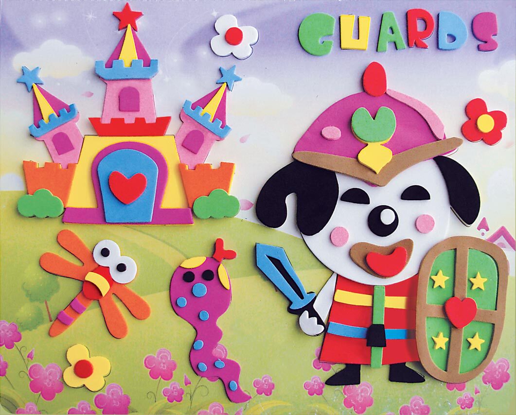 儿童拼图立体3d幼儿园贴纸包贴纸大号材料制作手工创意粘贴类