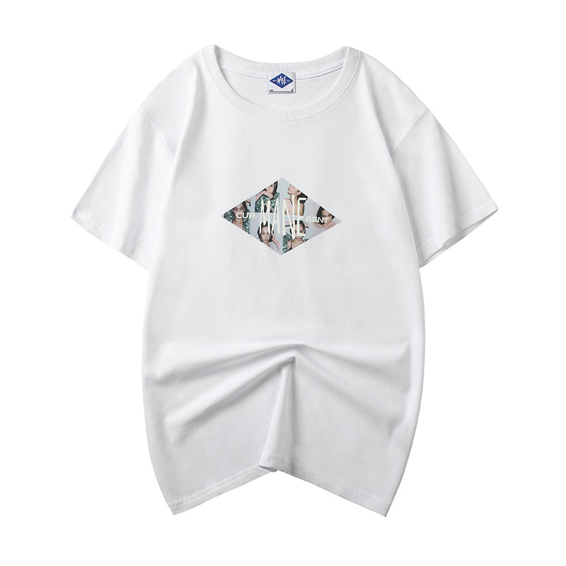 mane夏季潮牌港风余文乐短袖男 t恤水原希子圆领半袖情侣潮流丅恤