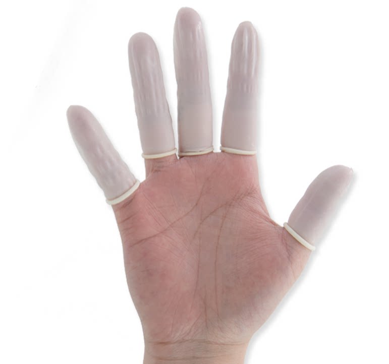 指套乳胶橡胶手指档案点钞手工一次性工业光面防护手套