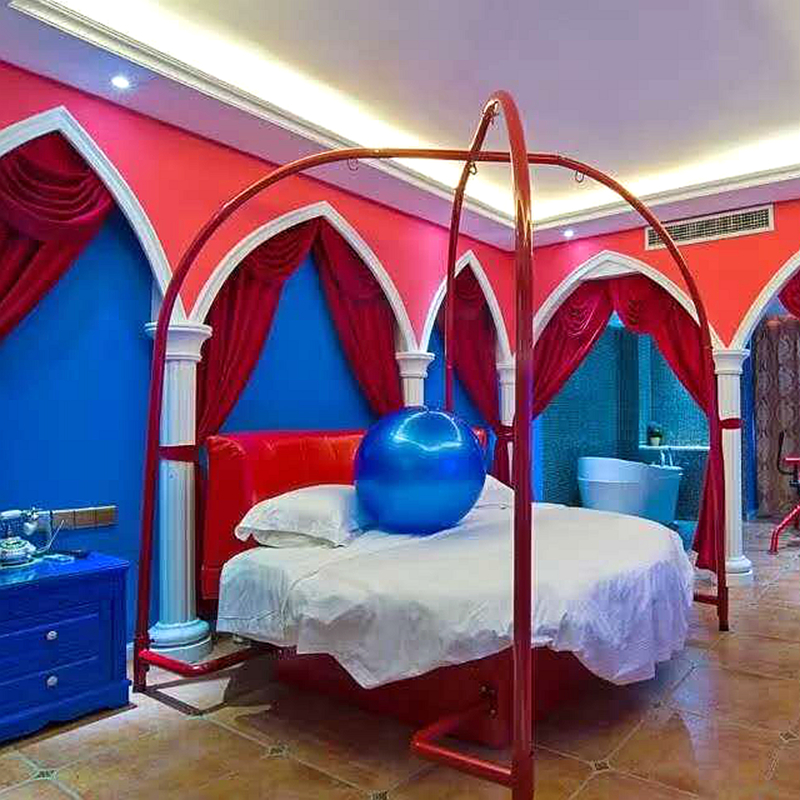 情侣床电动圆水床情趣床民宿家具洗浴会所秋千吊床酒店主题宾馆床