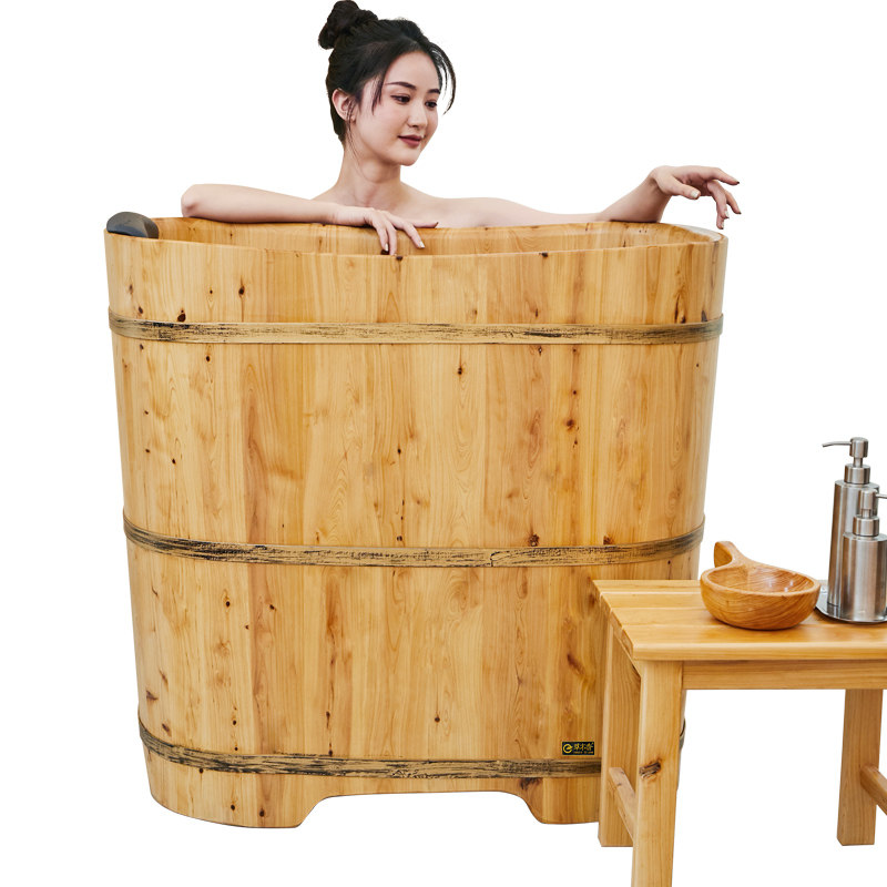 草木香木桶浴桶方形香柏柏木泡澡加高蒸汽蒸汽浴沐浴桶