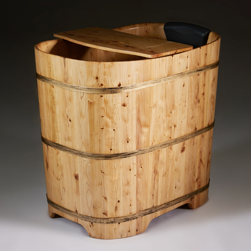 草木香木桶浴桶方形香柏柏木泡澡加高蒸汽蒸汽浴沐浴桶