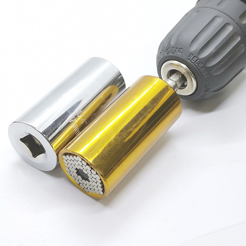 万能套筒头扳手套装万能扳手电钻快速棘轮扳手组合电动套筒工具