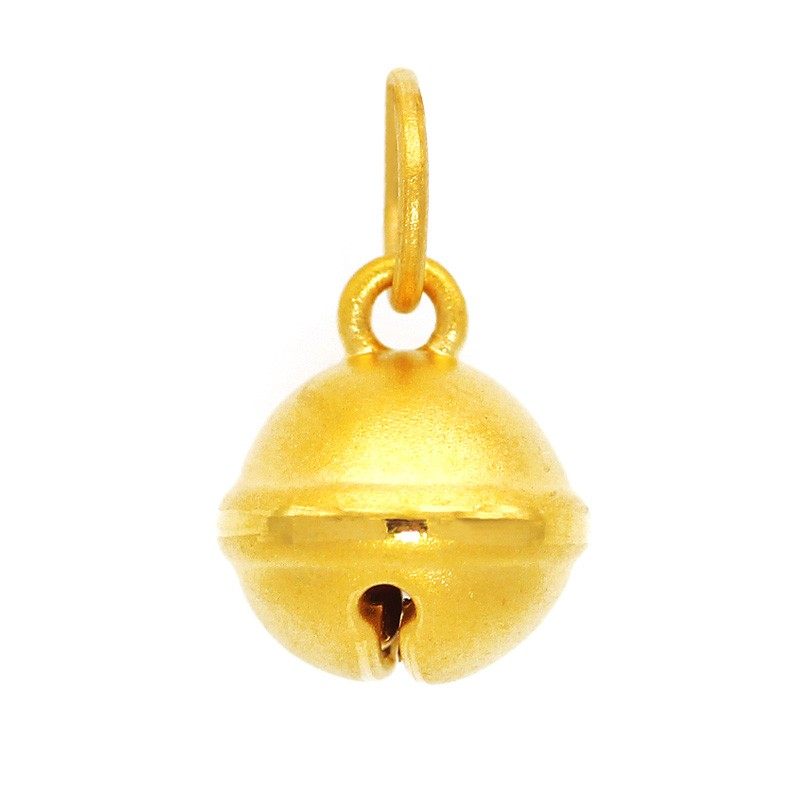 黄金响铃可爱挂坠项坠项链吊坠铃铛3d胖子颈饰