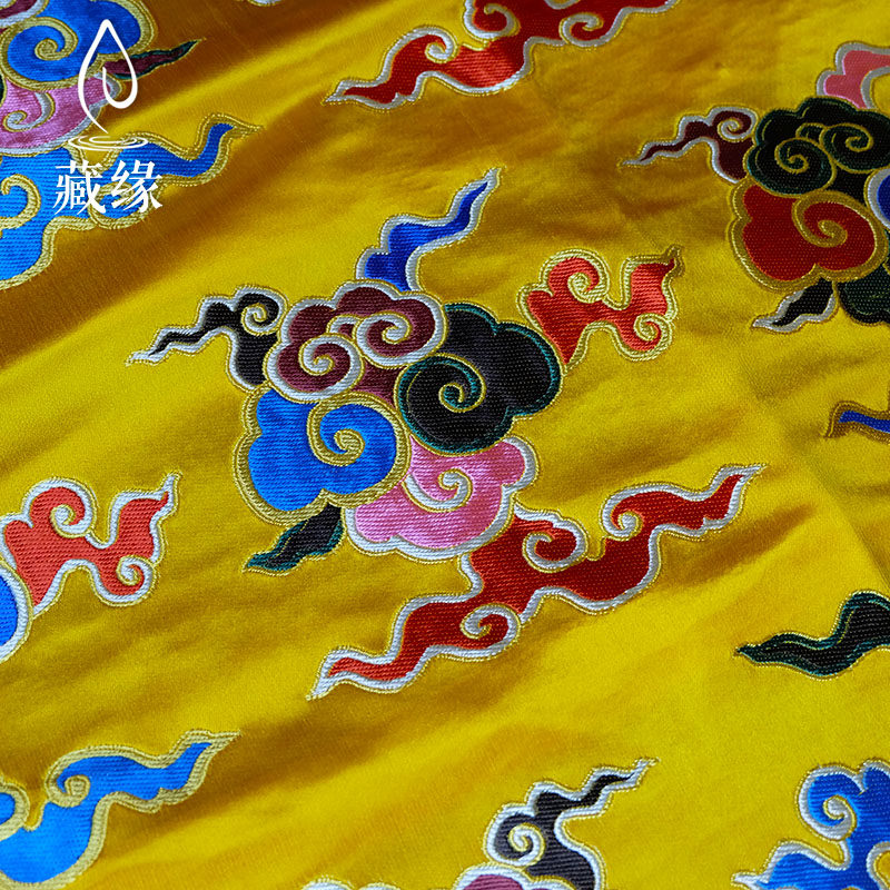 佛教供佛绣花祥云围桌桌布绣品用品佛堂高端佛教工艺品