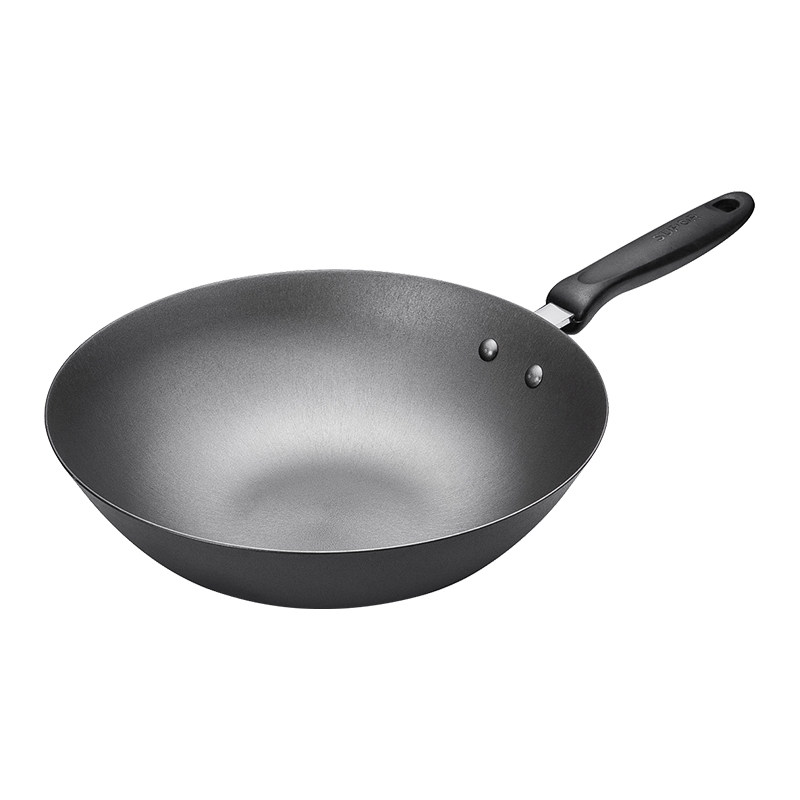 苏泊尔家用传统铁炒锅生铁锅铸铁锅燃气煤气电磁炉通用锅具