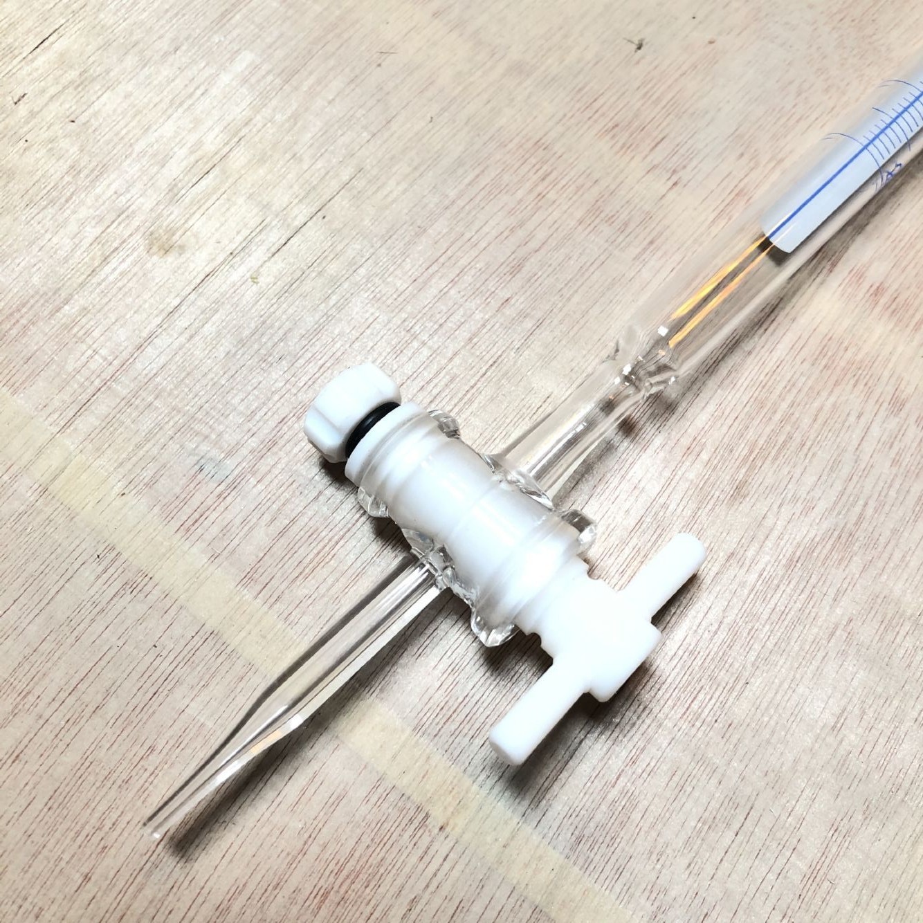 北玻10ml25ml50ml白色滴定管聚四氟乙烯酸碱两用教学化学仪器其它