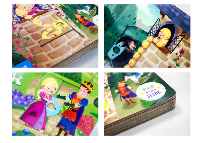 rapunzel原版启蒙英语纸板系列busy故事互动亲子儿童读物原版书