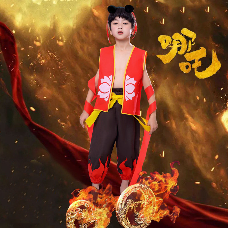 环保服装儿童时装秀手工衣服diy材料哪吒男童儿童演出服