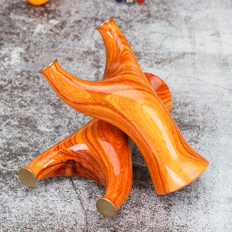 弹弓黄酸枝实木木头原木木制反曲扁皮精准飞虎飞镖