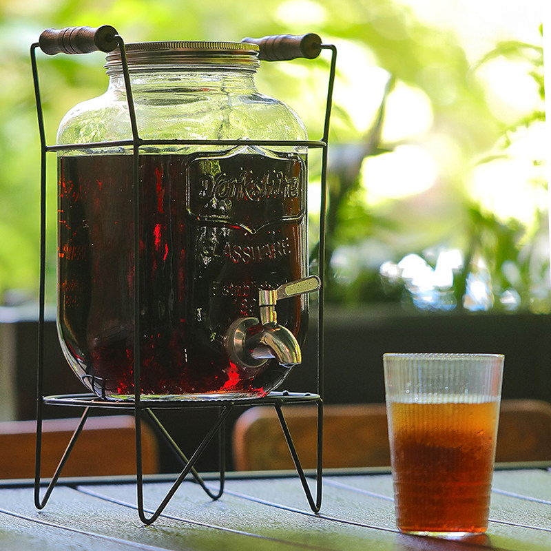 饮料酵素冷水柠檬水果玻璃果汁桶带冷饮茶桶密封罐