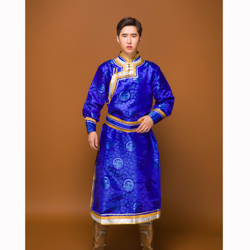 服装演出蒙古族男士蒙古袍男新郎礼服少数民族舞台民族服装