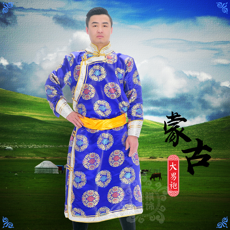 蒙古族男士新款舞蹈生活服装时尚蒙古民族服装