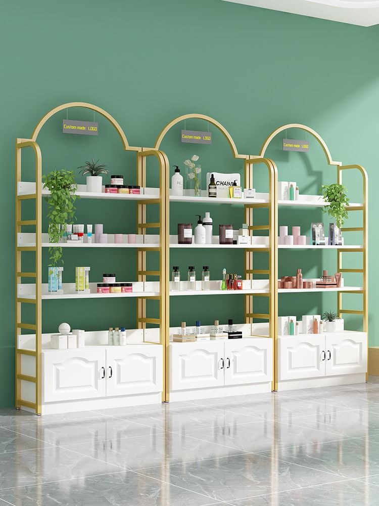 化妆品柜子展示柜母婴多层货柜置物架美容院护肤产品化妆品展柜