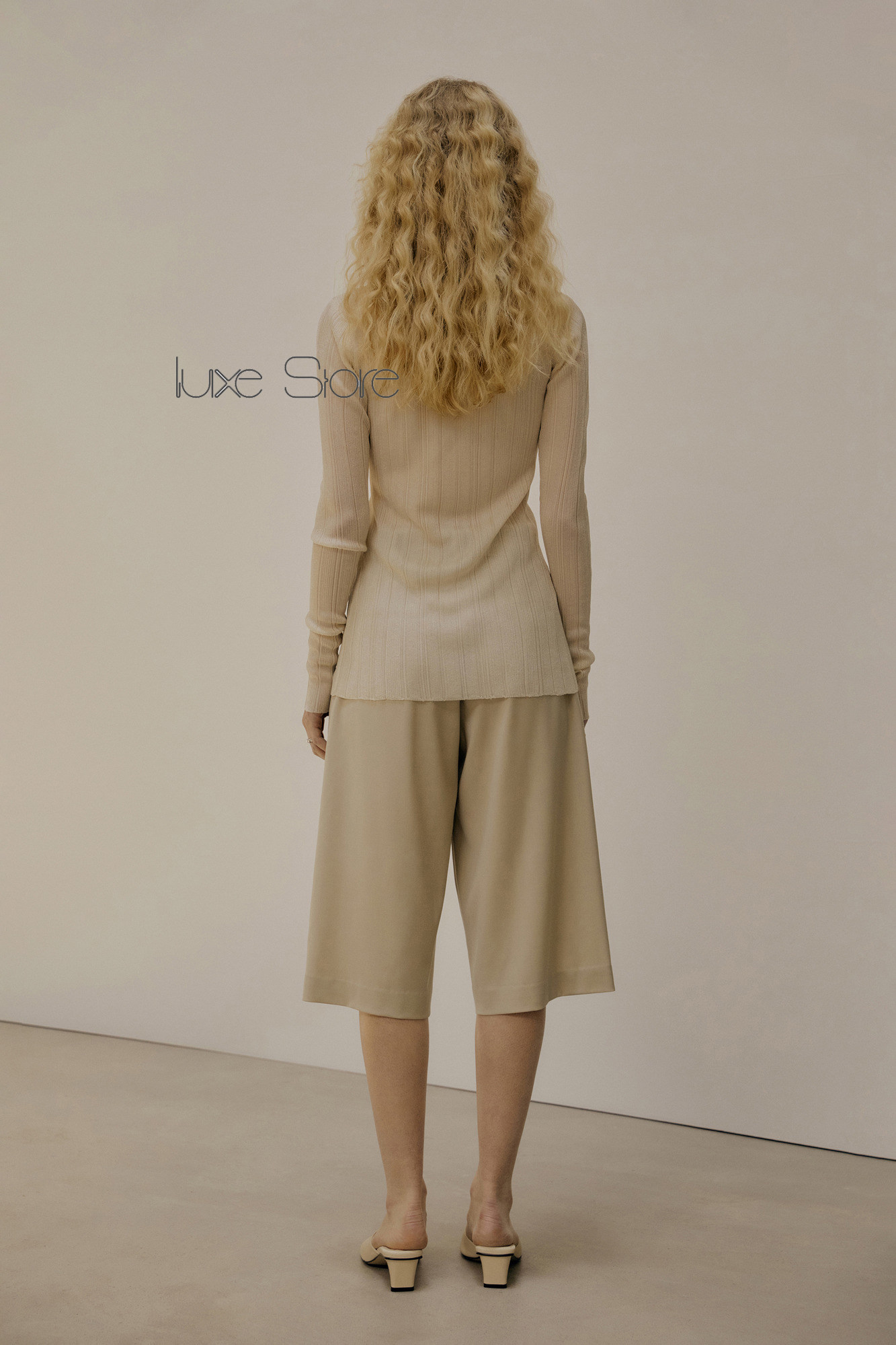 luxe买手韩国直邮lowclassic春夏新款开衫翻领修身毛针织衫