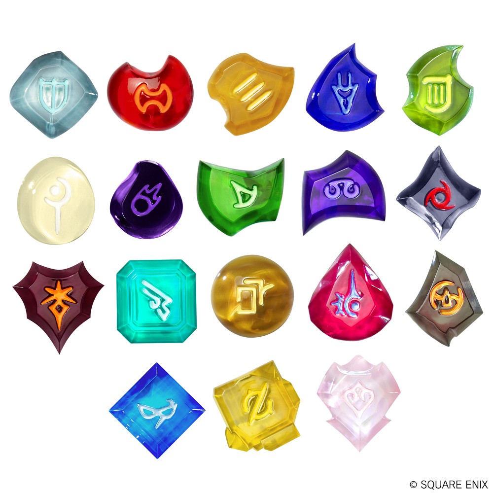 鹤屋现货squareenix最终幻想特职灵魂水晶亚克力磁铁冰箱动漫水杯