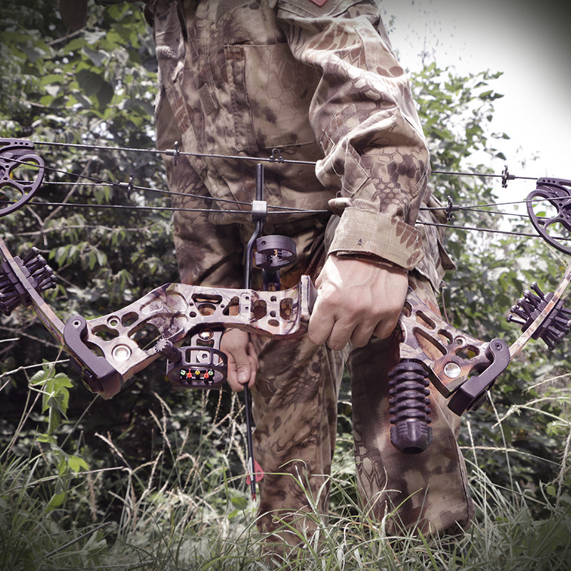 huwairen微型钢珠复合弓专业机械滑轮户外运动竞技弓箭反曲弓射箭