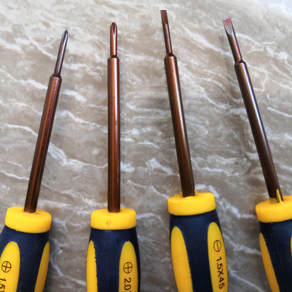 超高硬度s2钢细小一字螺丝刀1.5开刀2mm梅花十字ph000微型扁头批