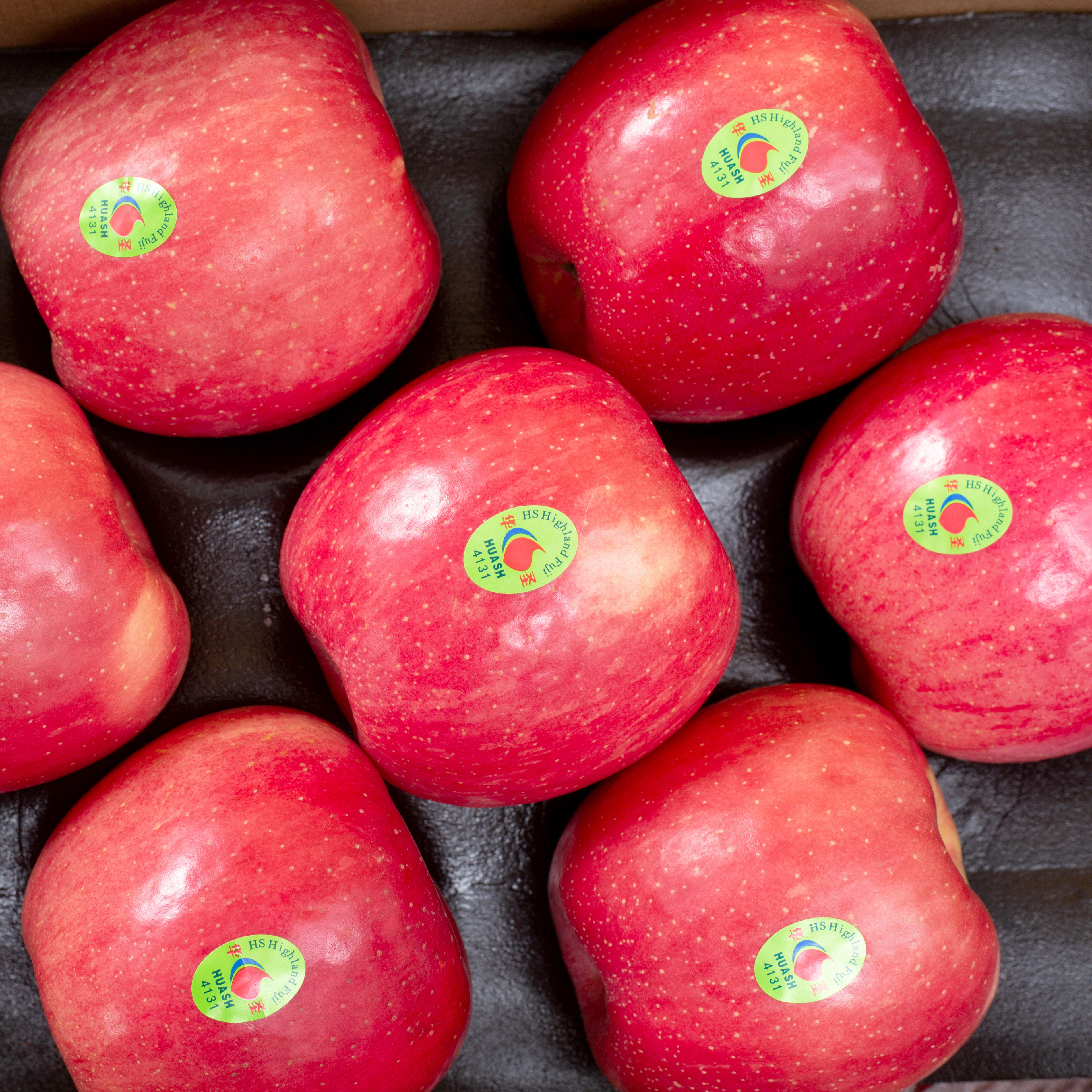 苹果华圣陕西洛川红富士新鲜水果54kg1821枚金牌苹果
