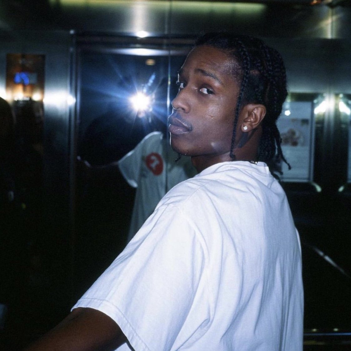 纯银克拉一克拉莫桑嘻哈耳钉asaprocky同款耳钉