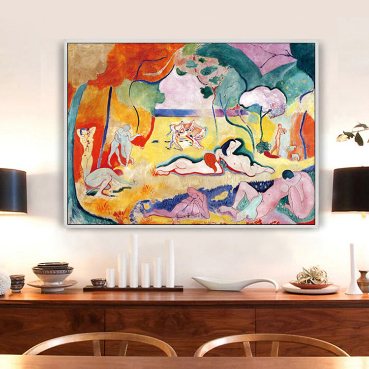 马蒂斯舞蹈轻奢人物抽象装饰画人像墙画壁画卧室现代装饰画