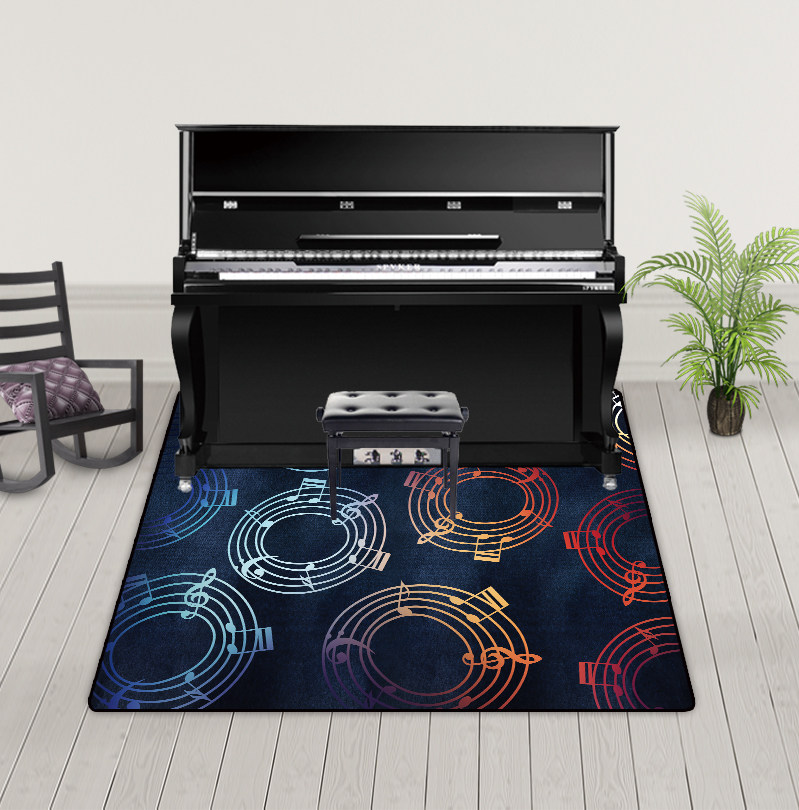 立式钢琴专用隔音地垫音乐音符儿童家用琴凳地毯