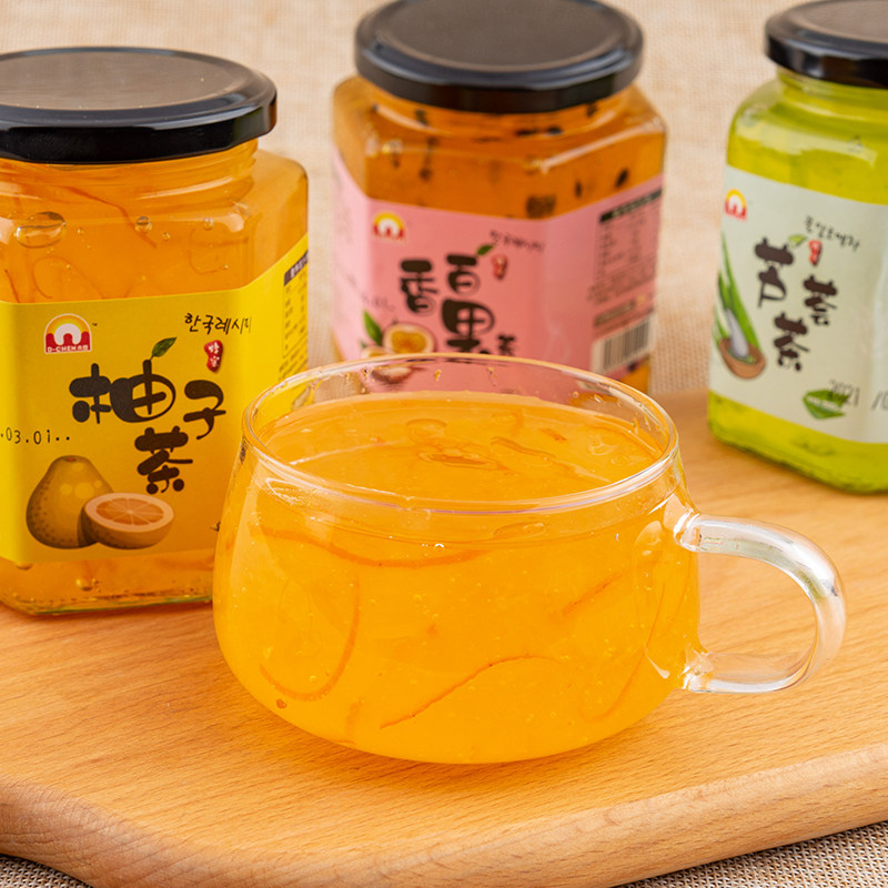 果茶典臣蜂蜜柚子百香500g罐装柠檬茶蜜冲饮蜂蜜果味茶