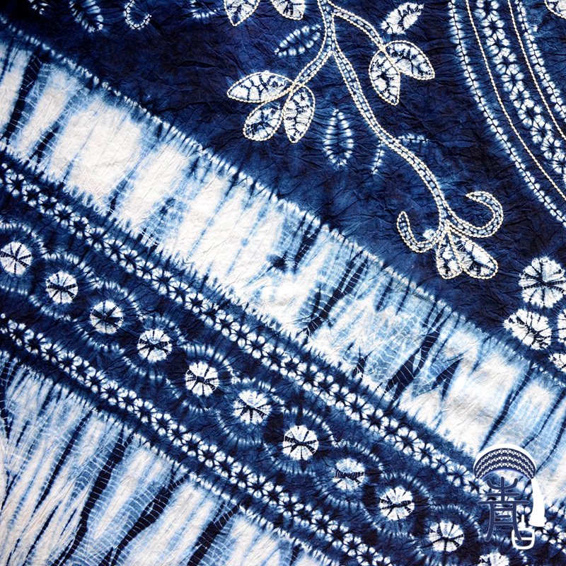 15x2餐台风花雪月床单小床桌布长方纯棉手工染坊白族扎染