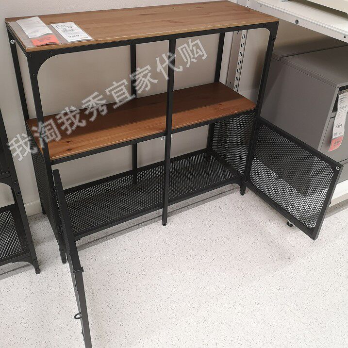 代购宜家国内费耶搁架单元黑色100x95厘米搁板