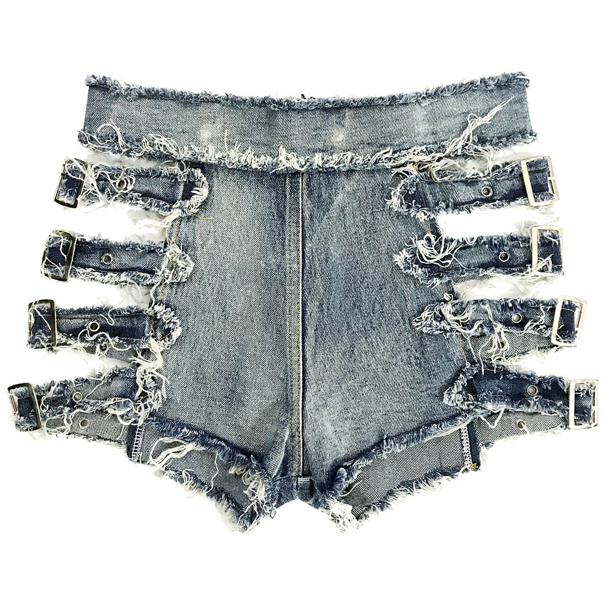 ds夜店裤子酒吧演出服镂空破烂破洞热裤性感牛仔裤