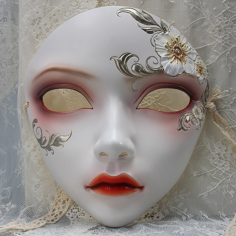 中国风魂作物原创手绘网红古风面具舞会成人装扮道具汉服面罩礼品