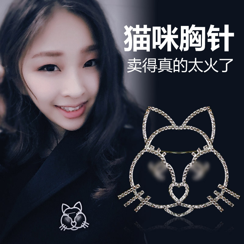 猫头明星同款日韩国大气时尚百搭配饰外套开衫别领针胸花胸针女