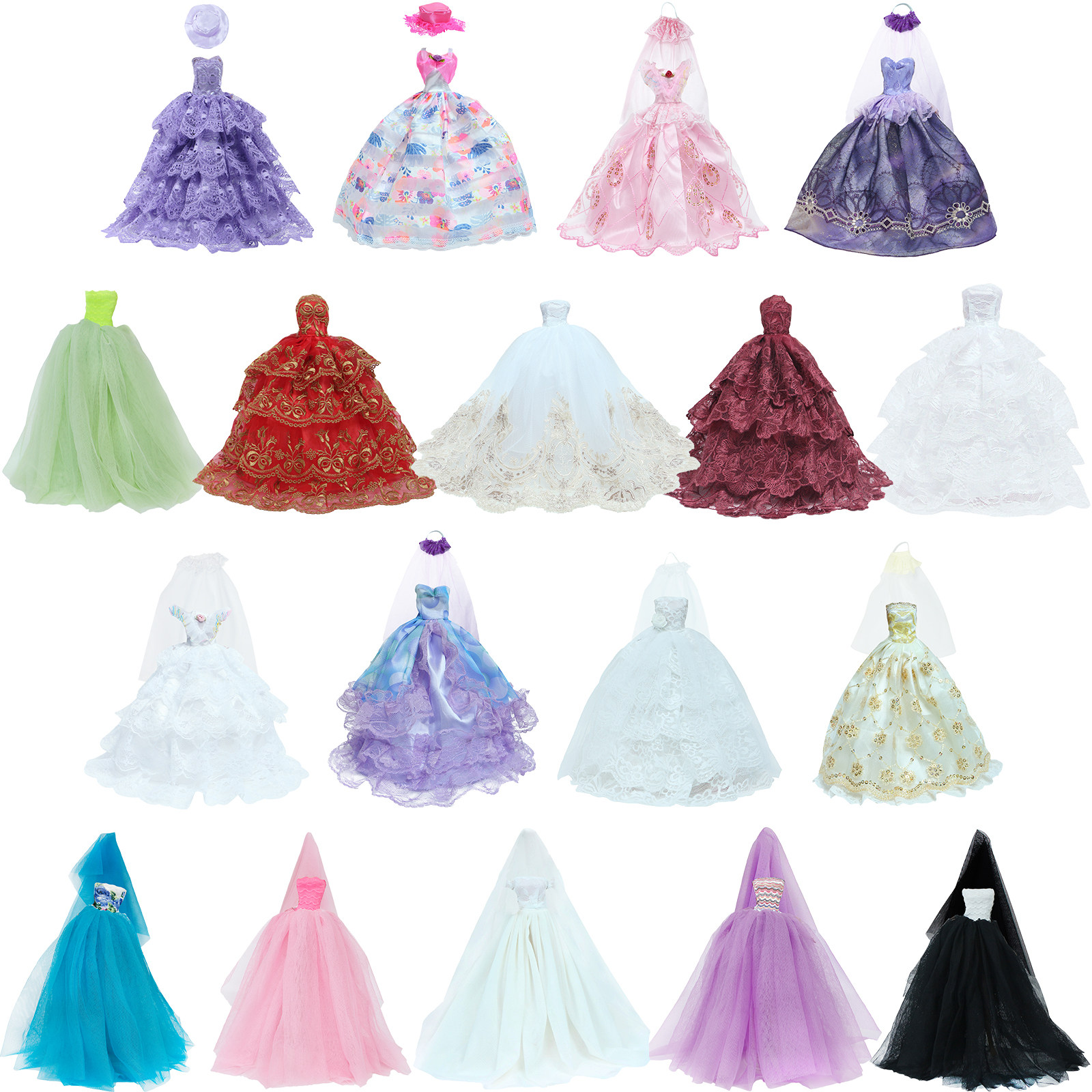 正版娃娃30cm衣服婚纱裙子换装雅美晚礼服公主娃娃娃