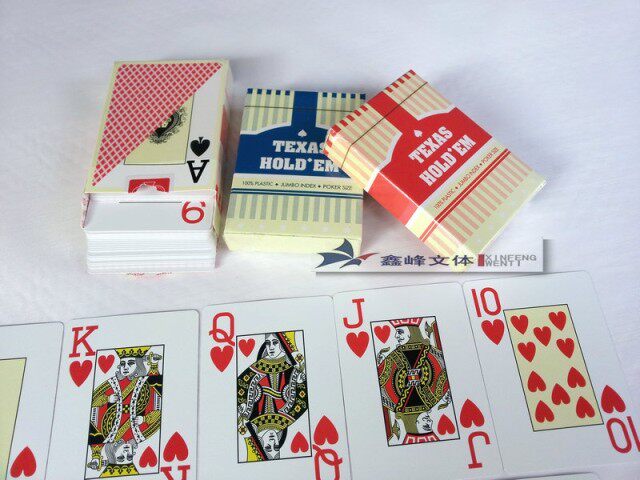 原厂正品texasholdem德州扑克大字塑料磨砂扑克