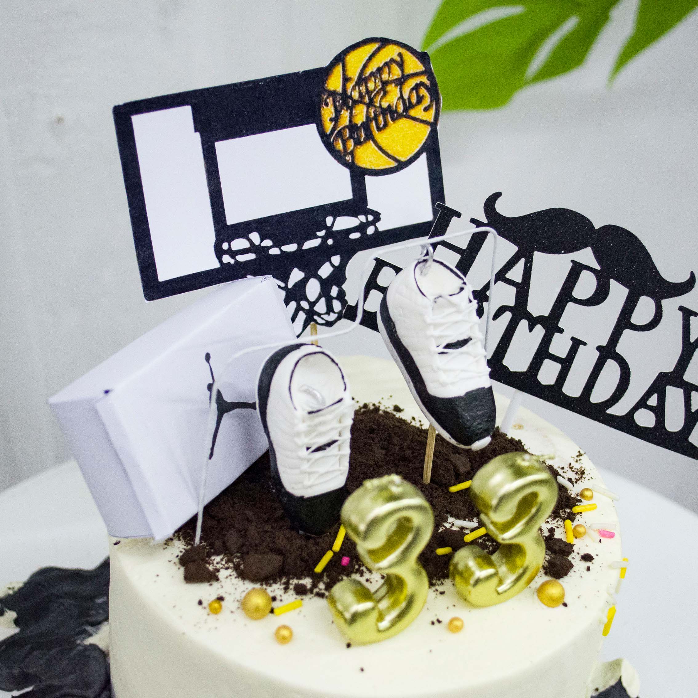 篮球cccake飞人球鞋主题乔丹男友天然奶油新鲜生日蛋糕