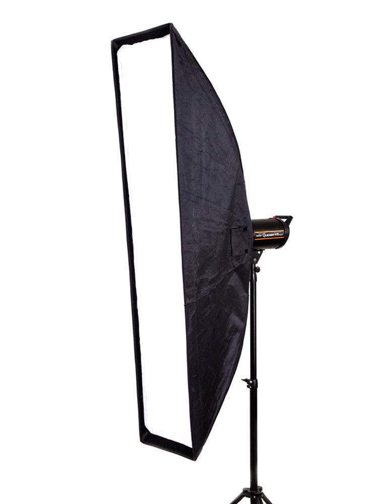 神牛带栅格长条柔光箱便携sb-fw 35*160cm摄影闪光遮光灯罩配件人像