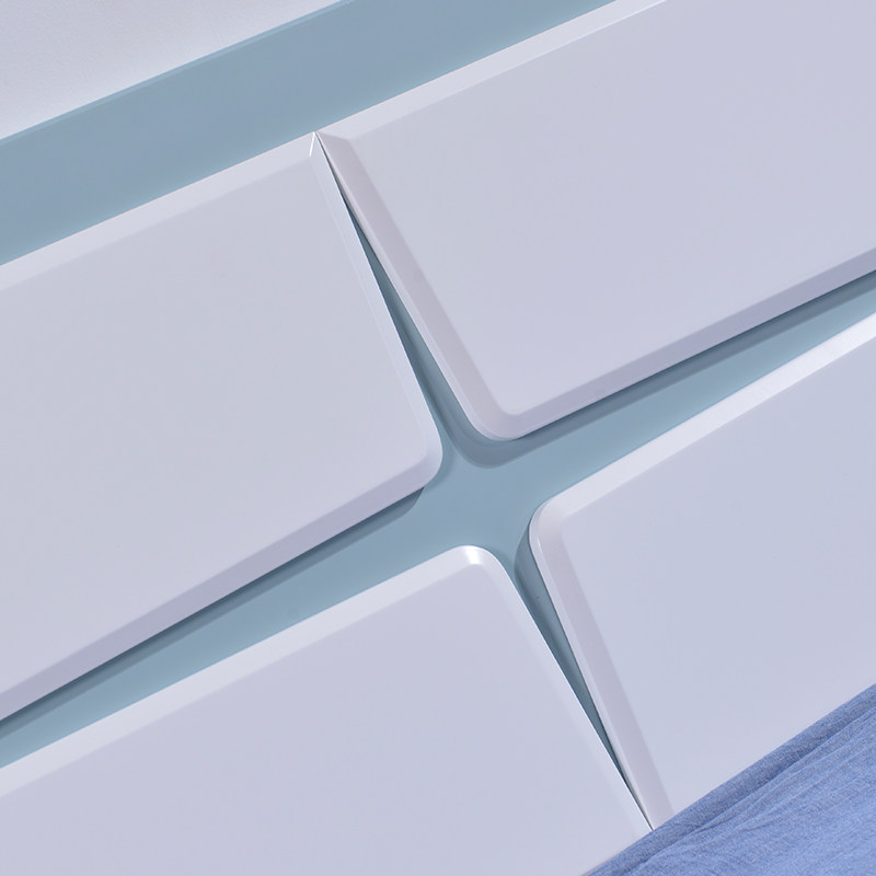 床头板简约现代烤漆白色双人单买个床头靠背板1.81.5米经济型儿童