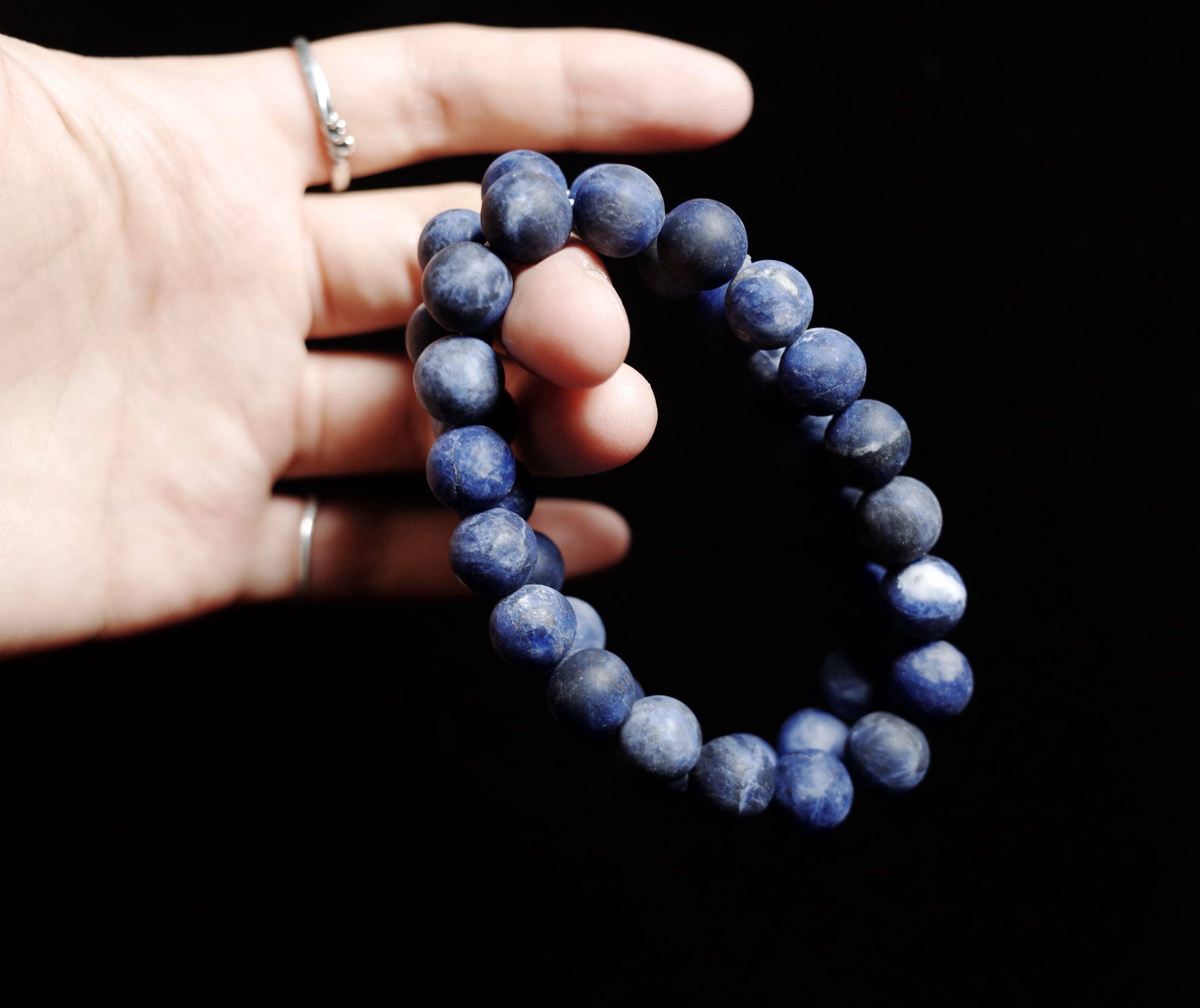 海洋之情所爱隔山海蓝纹石能量手串文艺情侣手链