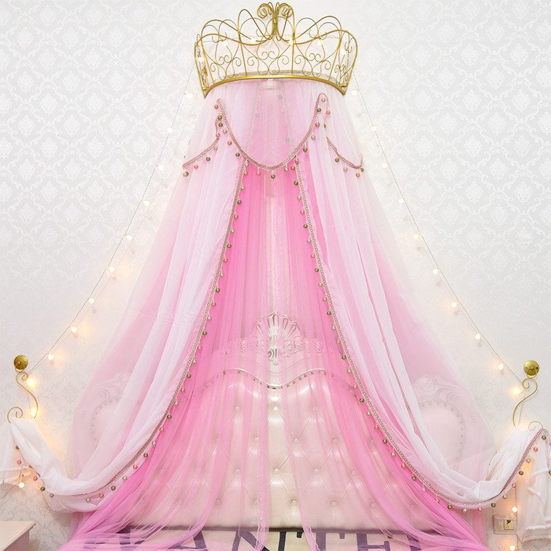 欧式公主床头装饰床幔纱帘床帘儿童吊顶纱幔床幔